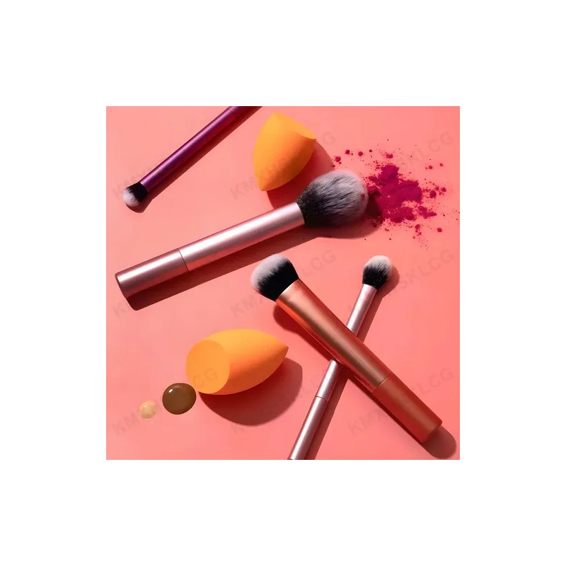 Set de 4 Pinceles de Maquillaje Suaves Para Acabado Natural
