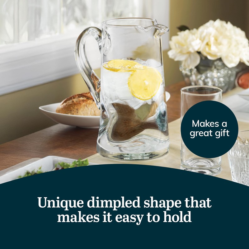 Libbey Impressions Large Glass Pitcher, 80 Oz, Clear, Tall Cocktail