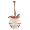 RAZ Imports Yuletide Gathering 13.75" White Glittered Jingle Bell with