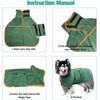 RYUREI Dog Drying Coat - Microfiber Pet Bathrobe, Super Absorbent