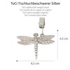 ToCi 8 x Tablecloth Weights, Tablecloth Pompoms, Silver, 6.5 x