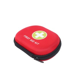 Jipemtra EVA Case Empty Medical Bag Mini Pocket Type First Aid Kit Empty Small Pouch First Aid Hard Case Empty First Aid Hard Case for Emergency Camping First Responder Home Business Outdoor (Red G)