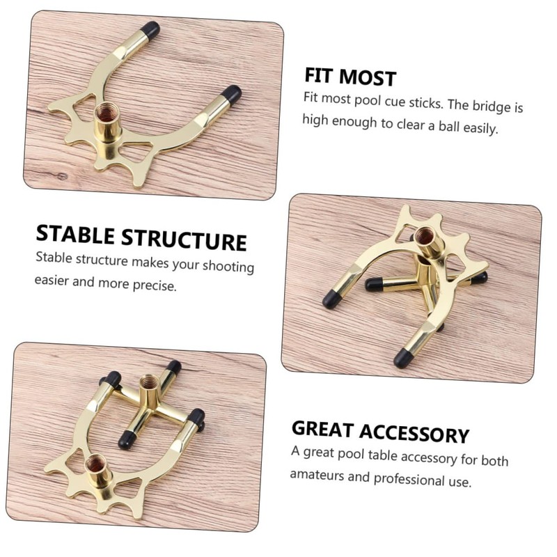 Mipcase Pool Cue Bridge Head Portable and Lightweight Billiards Cue