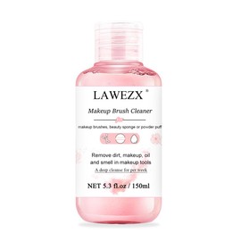 150ml Make-up-Pinselreiniger, LAWEZX Schminkpinsel Reinigung, entfernt Make-up, Schmutz und Verunreinigungen von Make-up Pinsel, Schwamm oder Puderquaste, Sanft und Sicher Flüssiger Reiniger