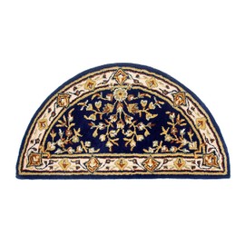 Minuteman International Blue, 44x22-in Oriental Half Round Rug