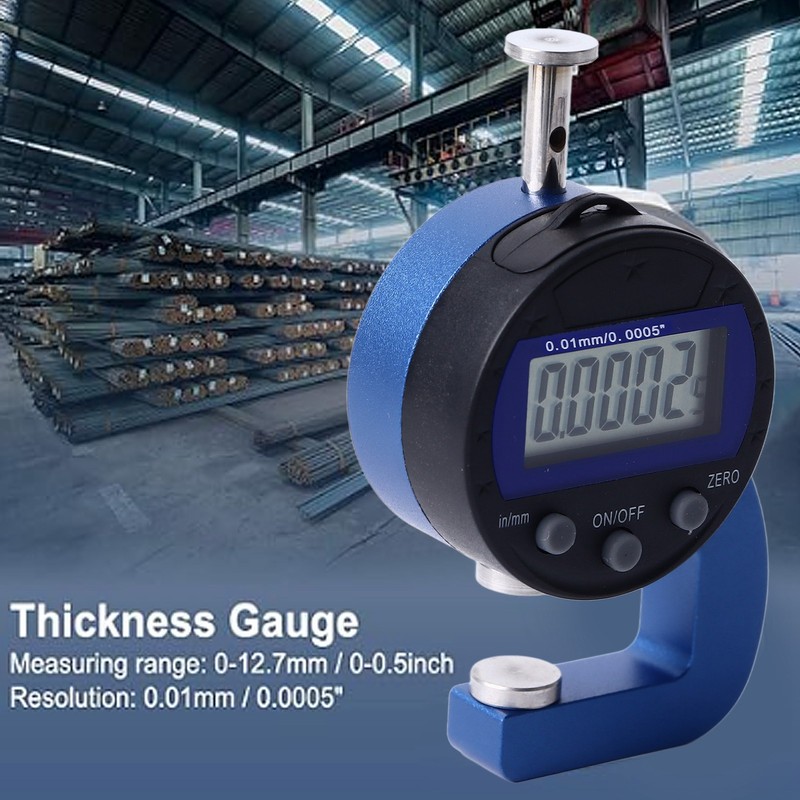 Digital Thickness Gauge Electronic Micrometer Thickness Meter 0.01mm 0.0005in Resolution