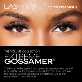 Lashify Extreme 14mm Gossamer Eyelash Extensions Refill, Black, Easy DIY False Lashes To Add Tremendous Volume