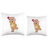 Bear Bride Veil Wedding Throw Pillow