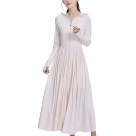 Narebuy Women's Rash Guard, Hoodie, Long Hat, Full Body Cover, UV Protection, Cool to Touch, Lightweight, Ice Silk, Breathable, Absorbent, Quick Drying, Lightweight, Body Cover, Long Sleeve, Sunscreen