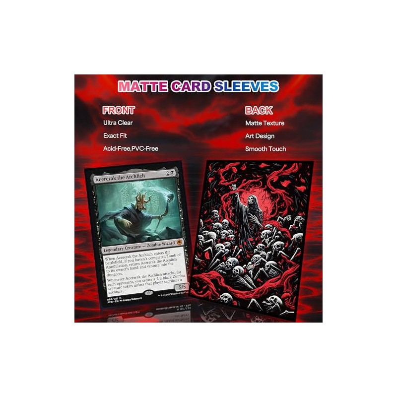UAONO MTG Card Sleeves - Death 100 Count Standard Size