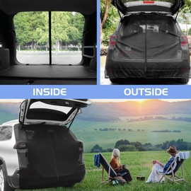 Magnetic Car Mosquito Net for Tailgate – 60 * 57 inch Universal Fit Rear Window Screen Protection for SUV/Hatchback (XL)