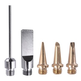 WANGCL 5Pcs Soldering Tips, Gas Soldering Iron Tips Kit Electric Foam Tool Solder Tips Replacement Welding Tool Accessories