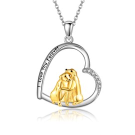 YAFEINI Golden Retriever Necklace for Women Sterling Silver Golden Retriever Pendant Dog Jewellery Golden Retriever Gifts for Women Girls Golden Retriever Lovers