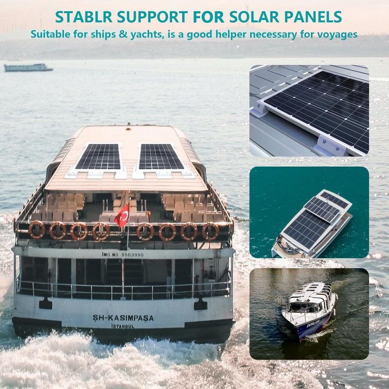 Solar Panel Mounting Brackets Kit, 7PCS RV Roof Mounts, No