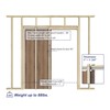 JUBEST 28"x80" Pocket Door Frame Kit with 88LBS Two-Way Soft-Close