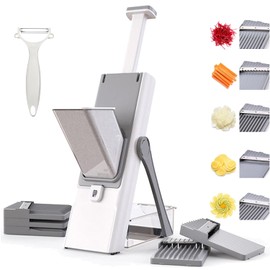 Cortador de Verduras Más Seguro para Cocina,Mandolina Segura para Cocina,Picadora de Verduras,Picador de Cebolla de Patata y Juliana, Cortador de Tomate y Fruta,Enviar Pelador de Verduras y Papas