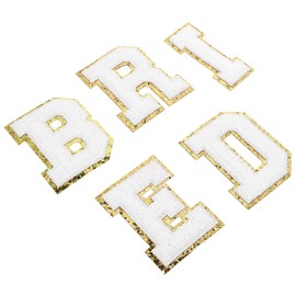 Tofficu Elegant Bride Letter Patches 5pcs Iron-on Sew-on Stickers for Clothing DIY
