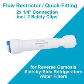 smardy Flow Restrictor 420CC Flow Restrictor for 1/4 Inch (6.35 mm) Water Hose Osmosis Systems Reverse Osmosis Water Filter Fridge Side by Side