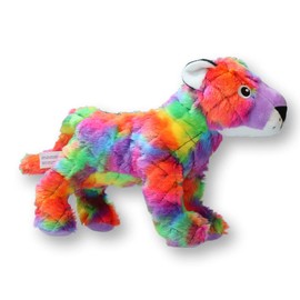 FantaZoo Leopard - Colourful and Recycled Dog Cuddly Toy - Very Robust, Soft and Durable - Suitable for Medium Dogs - L - 37 x 23 cm