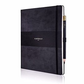 Castelli RQ27/25-464 Large Lined Ruled Tucson Notebook - Graphite Black