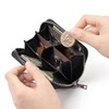 Yocipa Genuine Leather Coin Case, 6 Compartments, Women's, Mini Wallet,