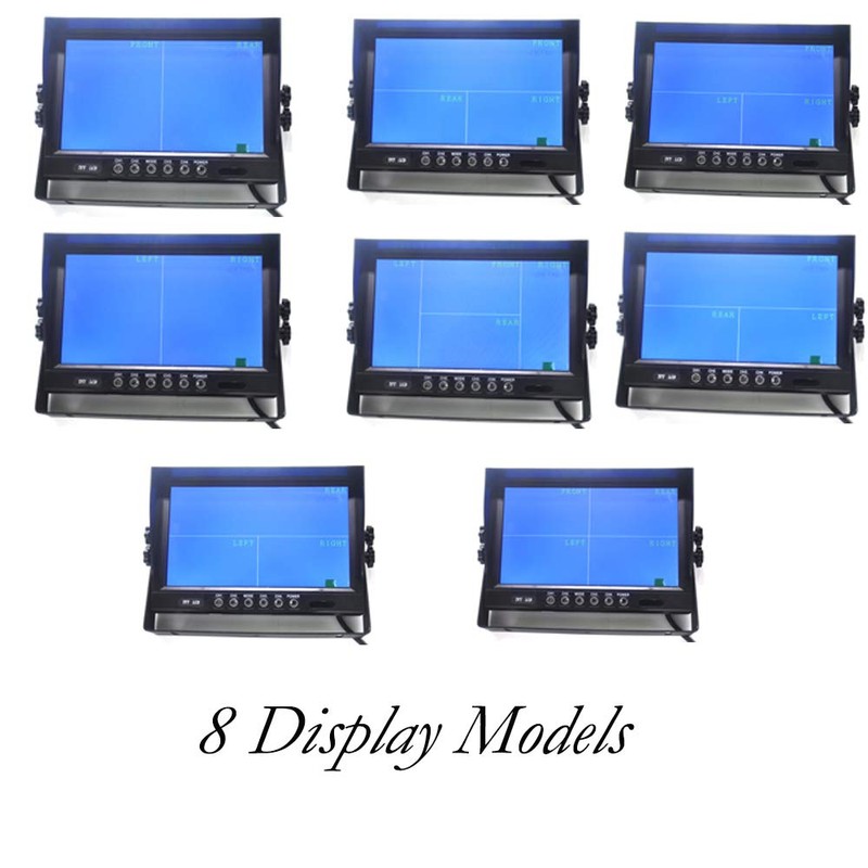 Padarsey 9" TFT LCD Car Rearview Quad Split Monitor,Remote Control,