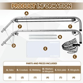 Wonderjune Deck Chair for Sheep Metal Sheep Chair Hoof Trimming Heavy Duty Goat Stand with Webbing Adjustable Width 10-16 Inch Livestock Handling Supplies for Hoof Trimming Lamb, 55.1" x 20.9"