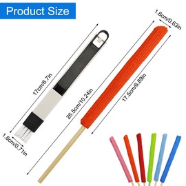 12 Pcs Microfiber Detail Duster Sticks with Crevice Cleaning Brush, 6 Colors, Mini Detail Dusters Fan Cleaning Brush Fan Duster AC Vent Cleaner, for Cleaning Home Car Window The Smallest Spaces
