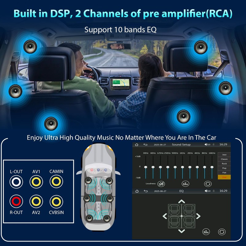 Hengweili Double Din Car Stereo 7 Inch Touchscreen Compatible with
