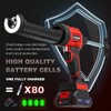 VISHIGH 2 in 1 Cordless Caulking Gun with 2 Batteries,