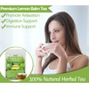 Premium Lemon Balm Leaf Tea, 50 Bags. Made with 100%