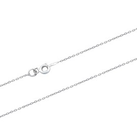 MYSTIC JEWELS By Dalia Women's 925 Sterling Silver Diamond Cut Necklace 1mm Available in 16" 18" 22", Silver, No Gemstone