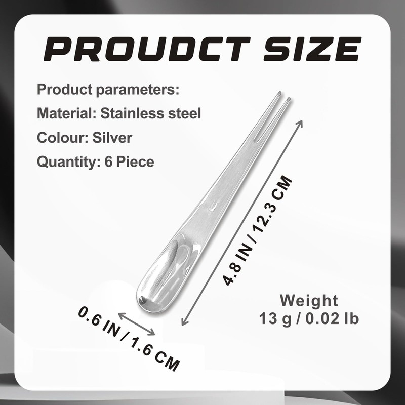 6 PCS Dual Use Stainless Steel Forks and Spoons