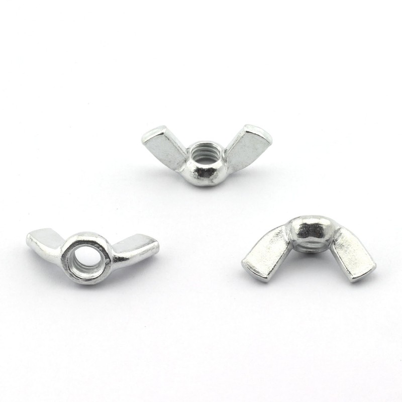 20 Pack 1/4" Wing Nuts Zinc Plated Fasteners Parts 1/4-20