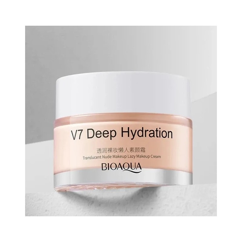 Crema Facial Bioaqua V7 Deep Hydration Translucida Hidrata Todo Tipo