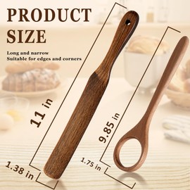 4 Pcs Danish Dough Whisk Set, Include Wooden Danish Dough Whisk, Skinny Spurtle for Sourdough Starter, Doughs Scraper Sourdough Cutter, Doughs Scoring Tool Blades, Bread Making Tools Supplies