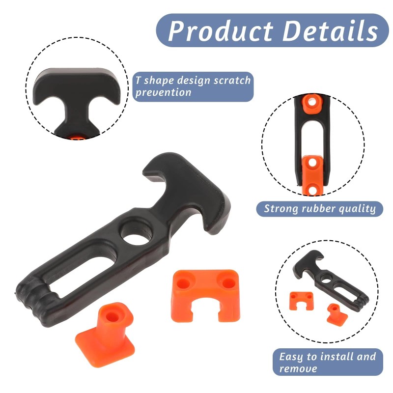 Mozeat Lens 2Pcs Cooler Latch Replacements T-Handle Latch Rubber Draw