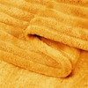BEDELITE BEDELITE Fleece Blanket - 3D Ribbed Jacquard Decorative Yellow