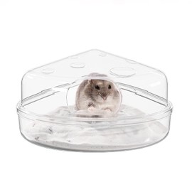 BUCATSTATE Hamster Toilet, Cheese, Corner Toilet, House, Comfortable, Clean, Clear Type, Bathroom, Washroom, Splatterproof, Deodorizing, Loose, Easy to Clean, Medium, Transparent