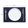 Encasa Ribbed Table Placemats (Set of 6) - Solid Navy
