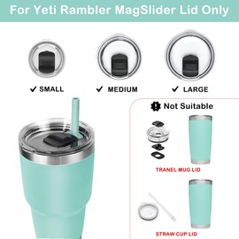 Straws for YETI Rambler Yeti Accessories Reusable Silicone Straws Replacement for Yeti 30/20 oz Cup Tumbler Magslider Lid Food Grade & BPA Free 3-Pack with Straw Cleaning Brush(Black)
