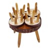 Dollhouse Wood Round Dining Table Chair Mini Miniature Dollhouse Furniture