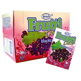 Frutti Instant Drinks Powder without Sugar - Flavour: Blackcurrant Blackcurrant Pack of 24