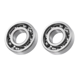 METALLIXITY Deep Groove Ball Bearings (6204, 20mm x 47mm x 14mm) 2Pcs, Chromium Steel Open Type Industrial Bearings - for Industrial Micro Motor