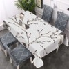 Walmsco Tablecloth Grey Gold Marble Print Decor For Dining Room