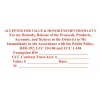 Trodat Accepted For Value & Honor Exempt From Levy Self ink Stamp-Red ink Accepted For