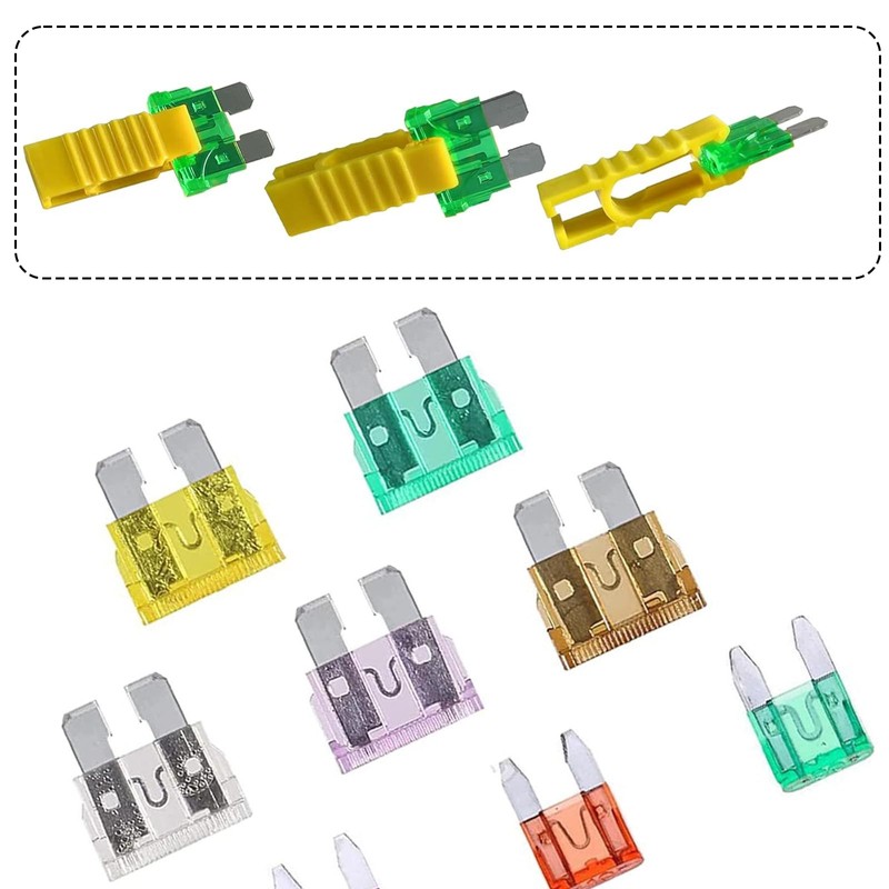 Car Fuse Puller, 5 Pieces, Yellow, Copper, Ceramic, Stainless Steel
