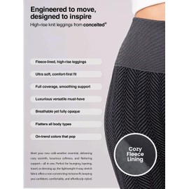 Fleece Lined Leggings Women - Warm - Winter - Womens Tights - Sweater - Available in Plus Size - Grey - Small - Medium