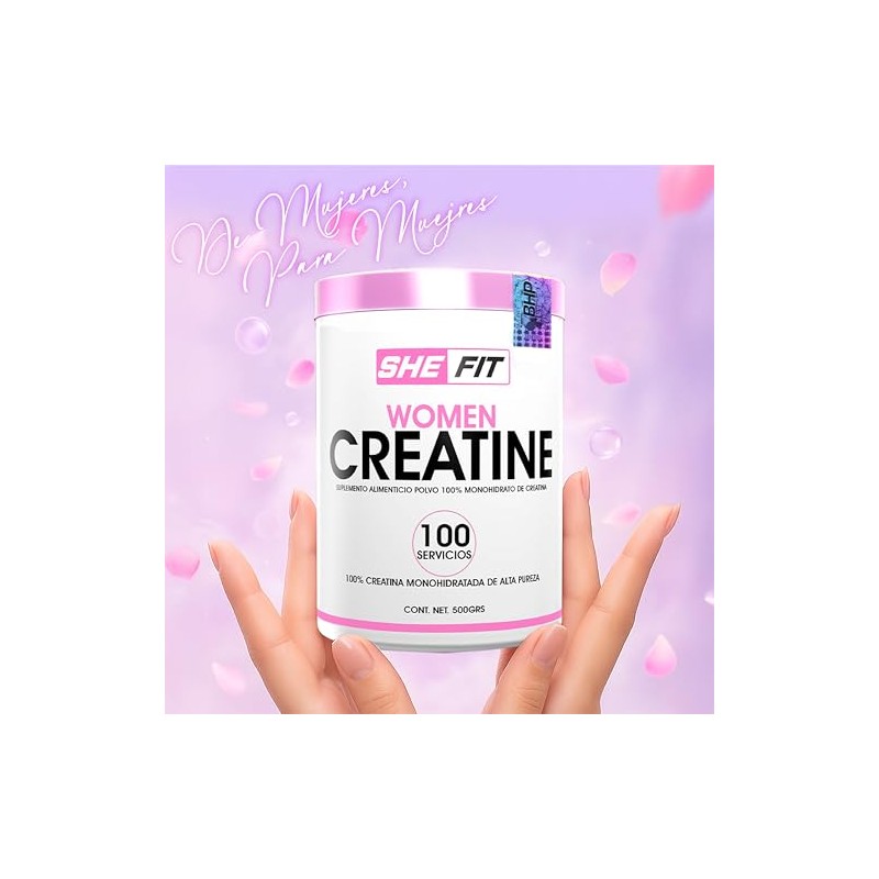 BHP NUTRITION- Women creatine, creatina monohidratada 100% pura, creatina para