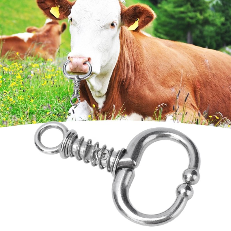 Cattle Nose Clip, Lightweight Anti-Corrosion Spring Stainless Steel for Agriculture